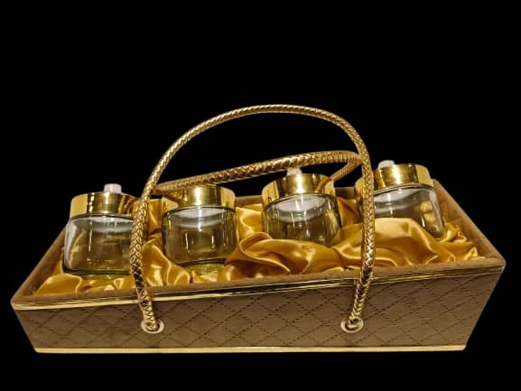 4 Jar Suede Boat Jar Basket — FloralforU