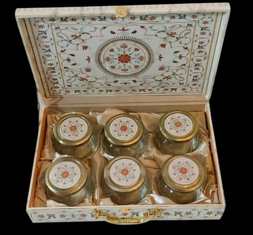 6 Jar Cream Marble — FloralforU