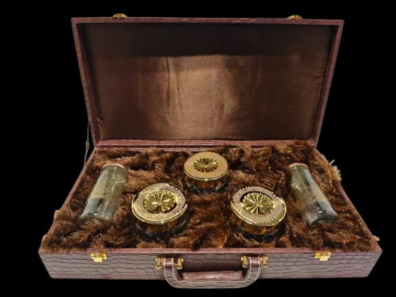 3+2 Jar Brown Leather Briefcase (MDF) — FloralforU