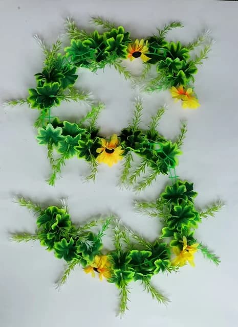 Green Gulab And Sunflower Latta — FloralforU
