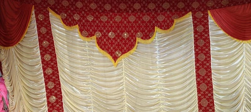 Bright Lycra Red Velvet Work Wall (mandir) — FloralforU