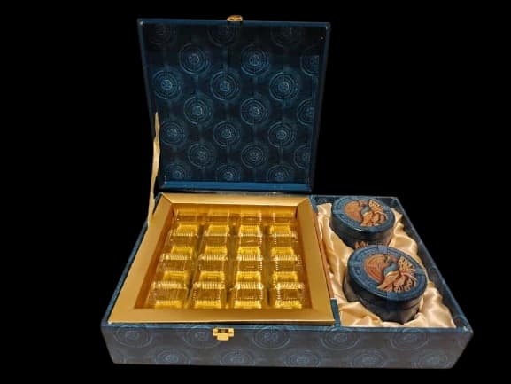 2 Jar Blue Mor Tin Hamper With Cavity — FloralforU