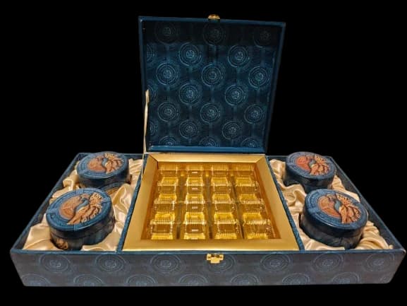 4 Jar Blue Mor Tin Hamper With Cavity — FloralforU