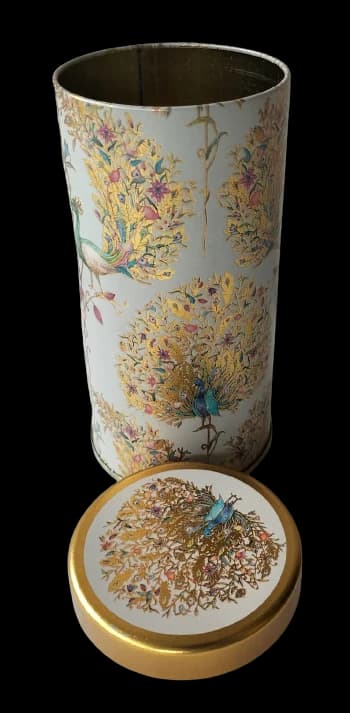Long Peacock Tin Jar — FloralforU