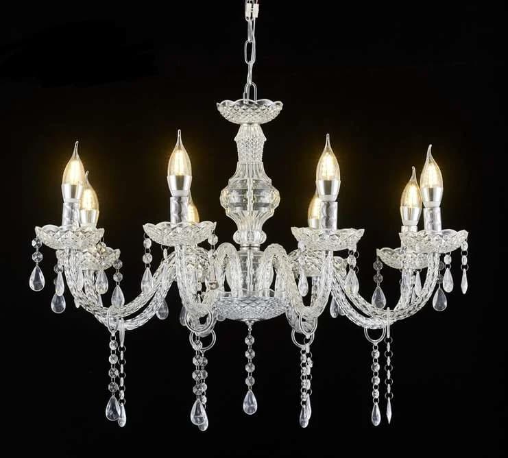 Acrylic Chandelier (6 Point, With Bulb) — FloralforU